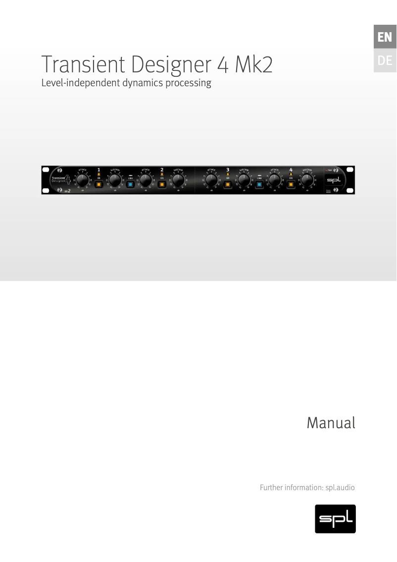 Image de la première page du manuel de l'appareil Transient Designer 4 Mk2