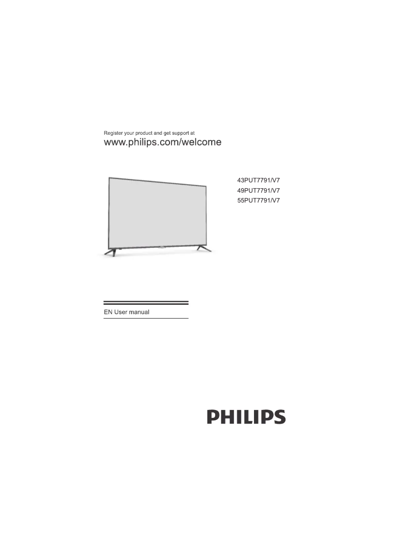 Page n°1 - Manuel utilisateur Philips 7000 series 43PUT7791