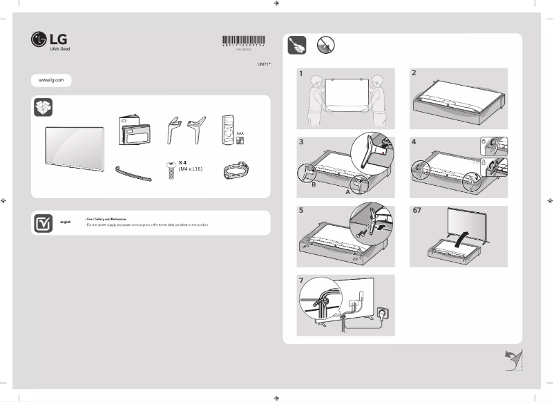 Page n°1 - Manuel utilisateur LG 49UM7100PPA