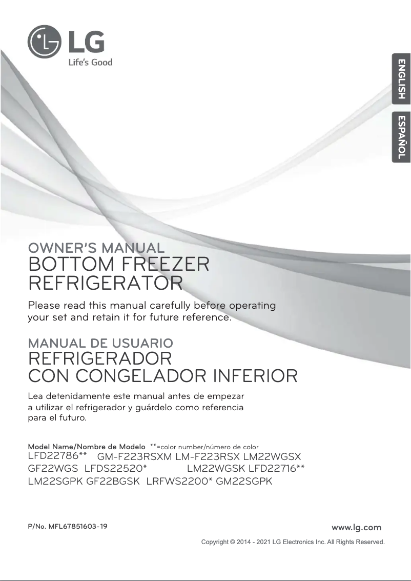 Image de la première page du manuel de l'appareil GM-F223RSXM