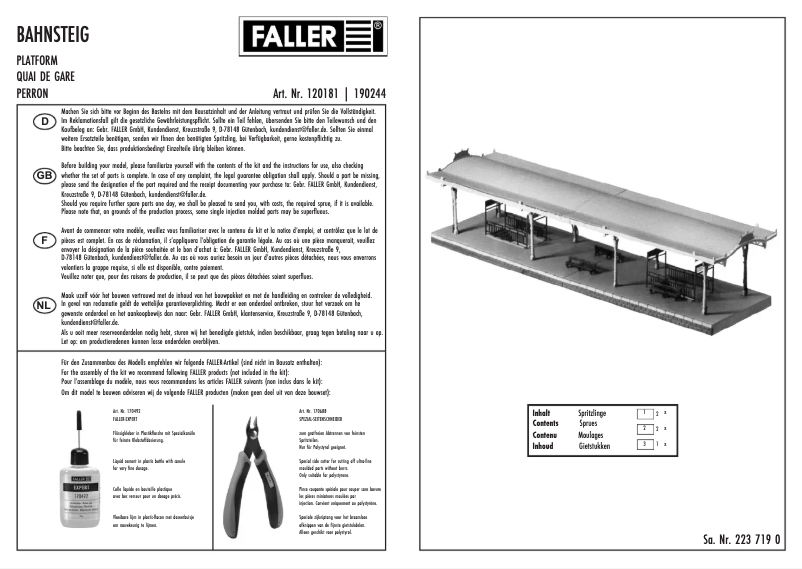 Page n°1 - Manuel utilisateur Faller 120181