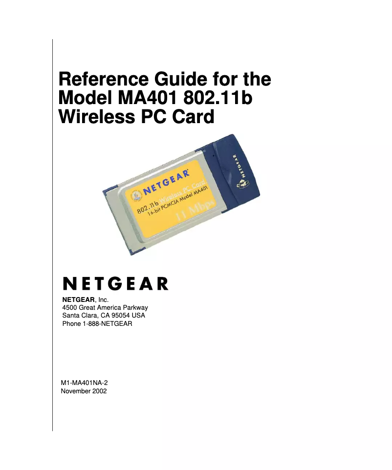 Page 1 de la notice Manuel utilisateur Netgear MA401