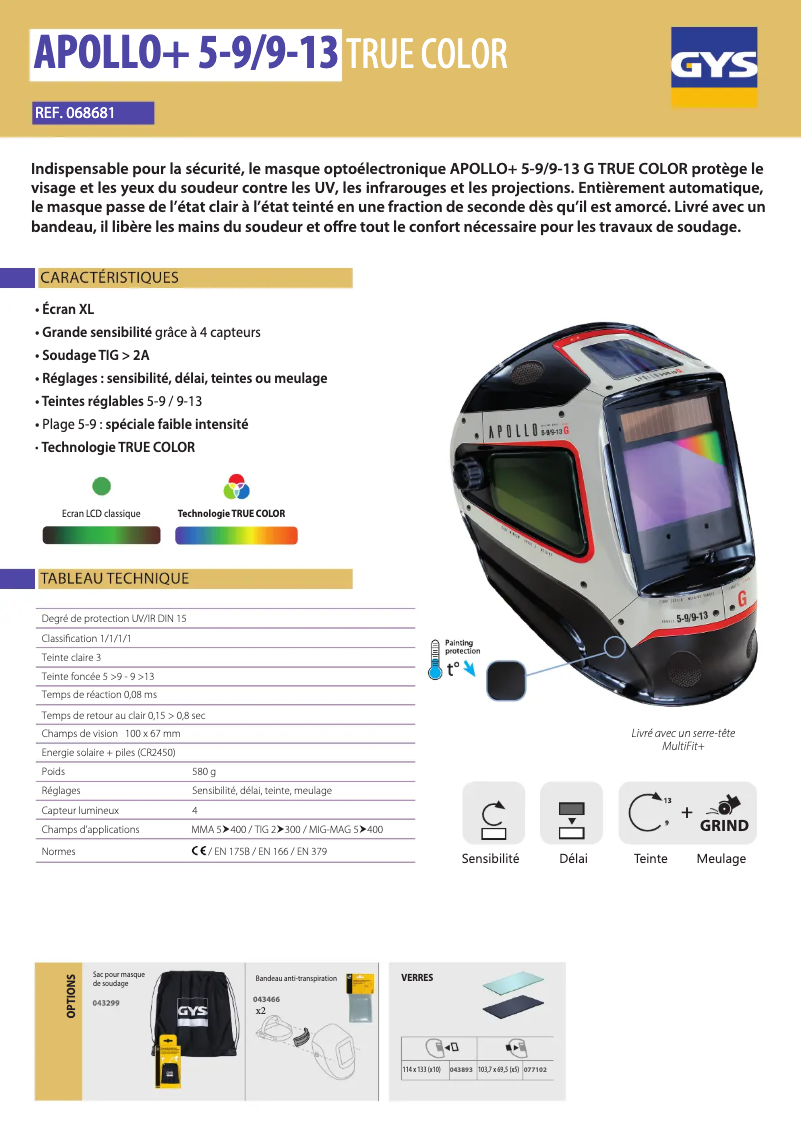 Image de la première page du manuel de l'appareil LCD Apollo+ 5/9-9/13 G