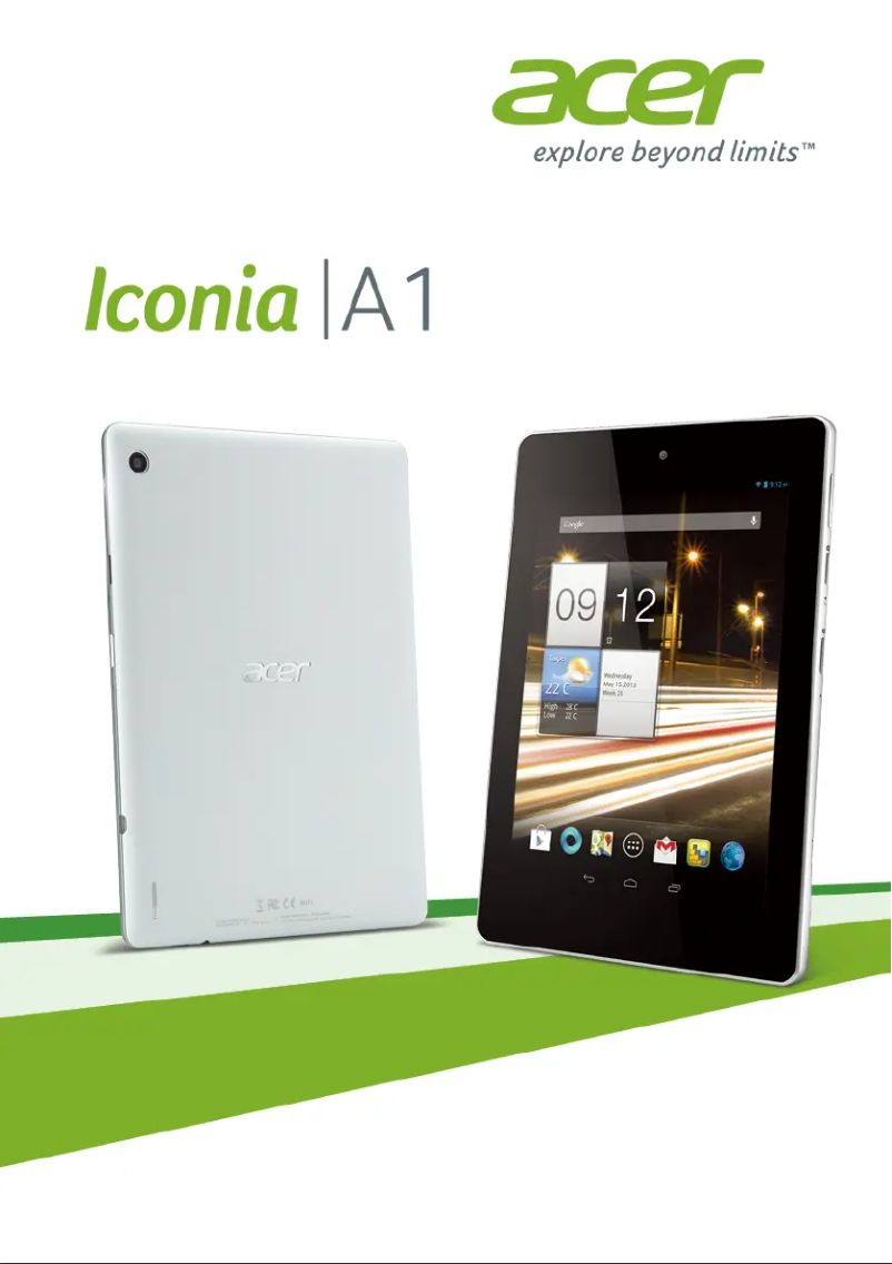 Page n°1 - Manuel utilisateur Acer Iconia A1-810