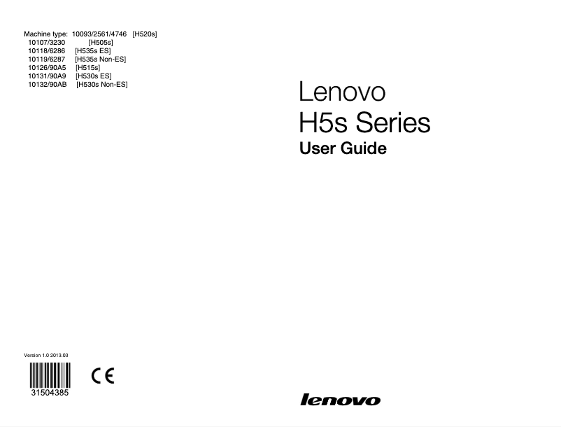Página 1 del manual Manual de usuario Lenovo 57329389