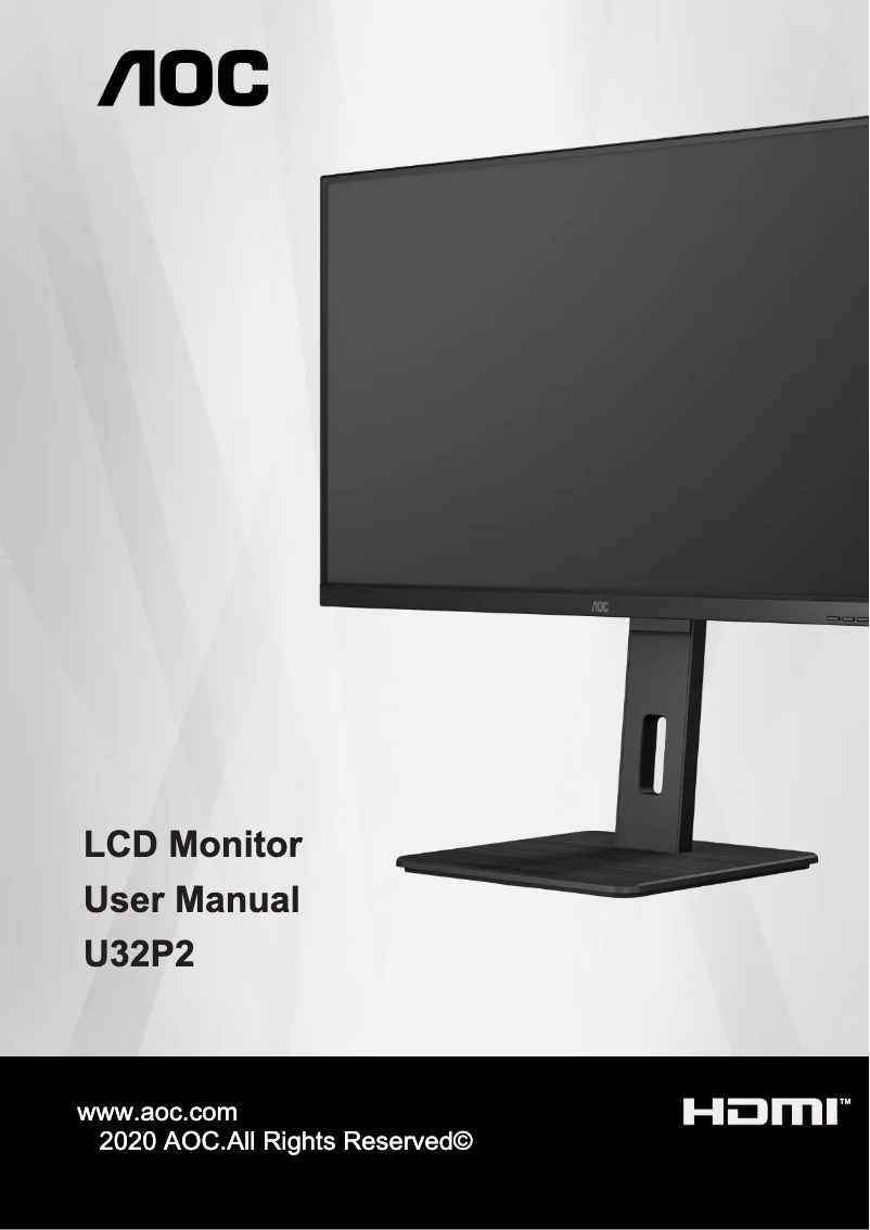 Page 1 de la notice Manuel utilisateur AOC U34P2