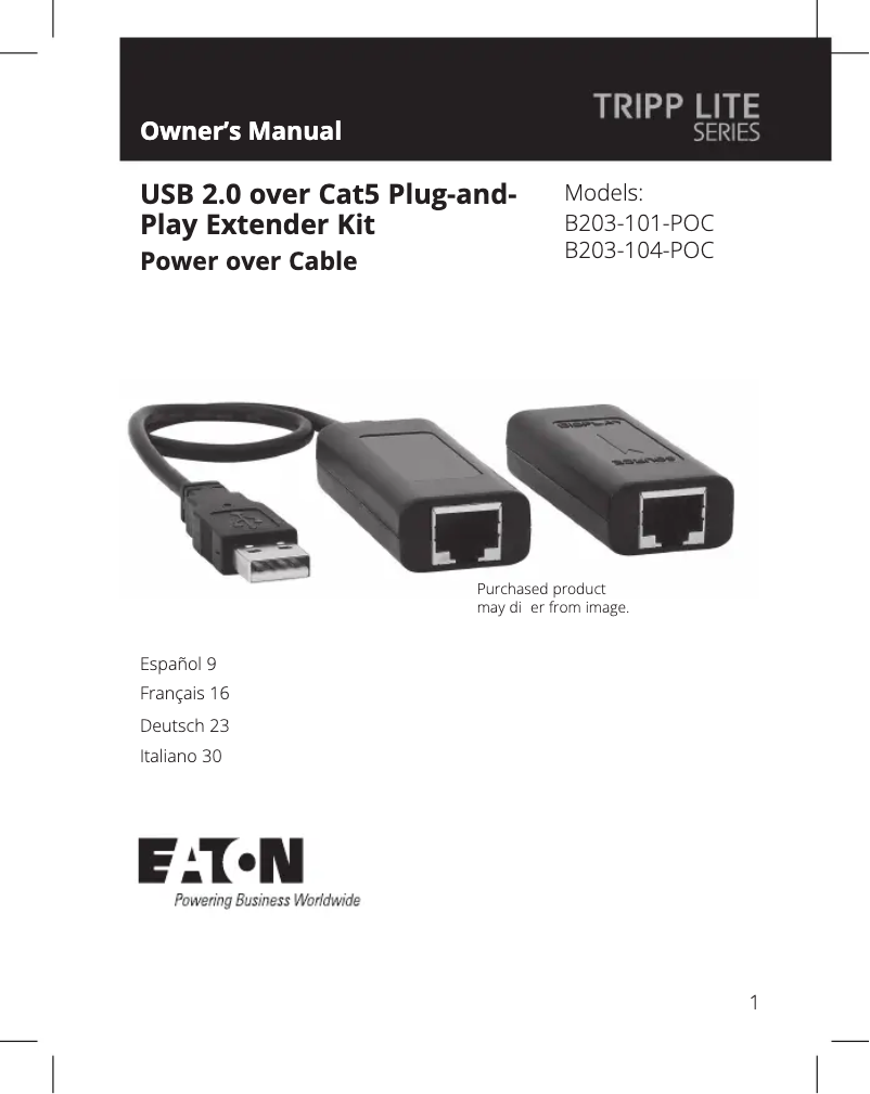 Imagen de la primera página del manual del dispositivo B203-101-POC