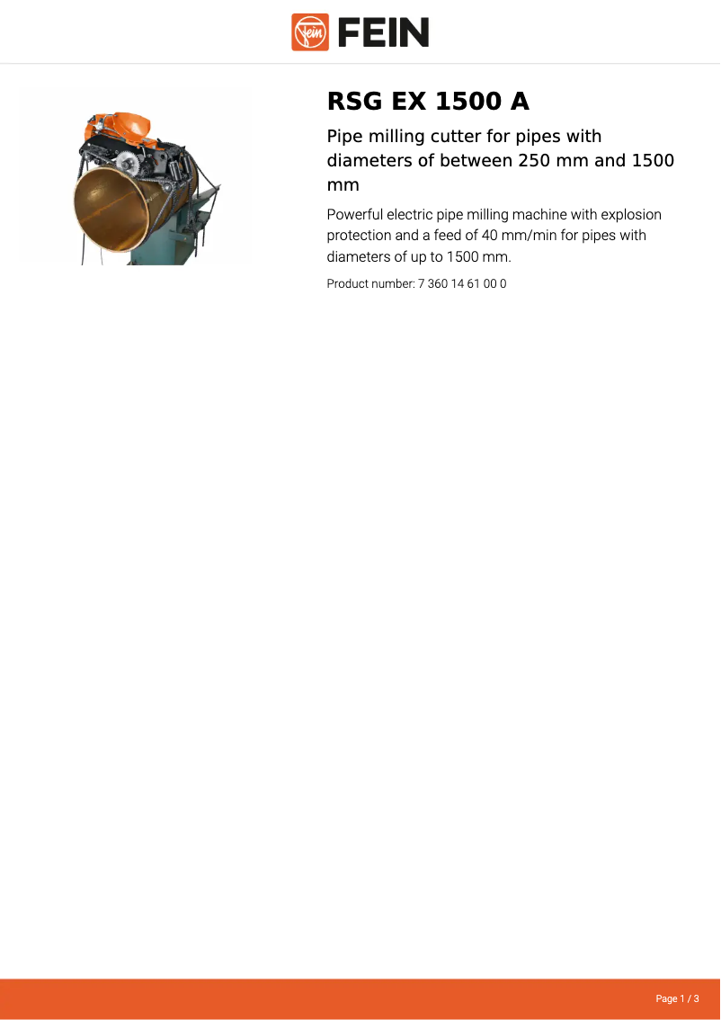 Image de la première page du manuel de l'appareil RSG EX 1500 A