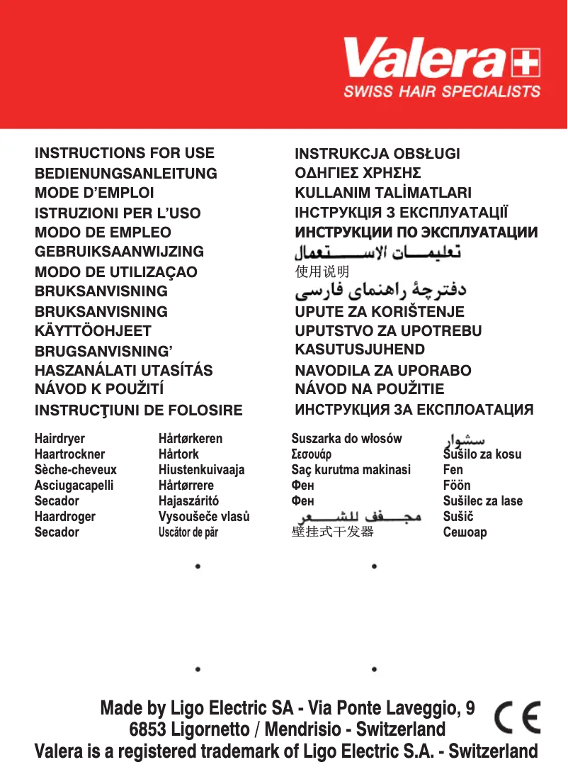 Page n°1 - Manuel utilisateur Valera SN 6300 RC