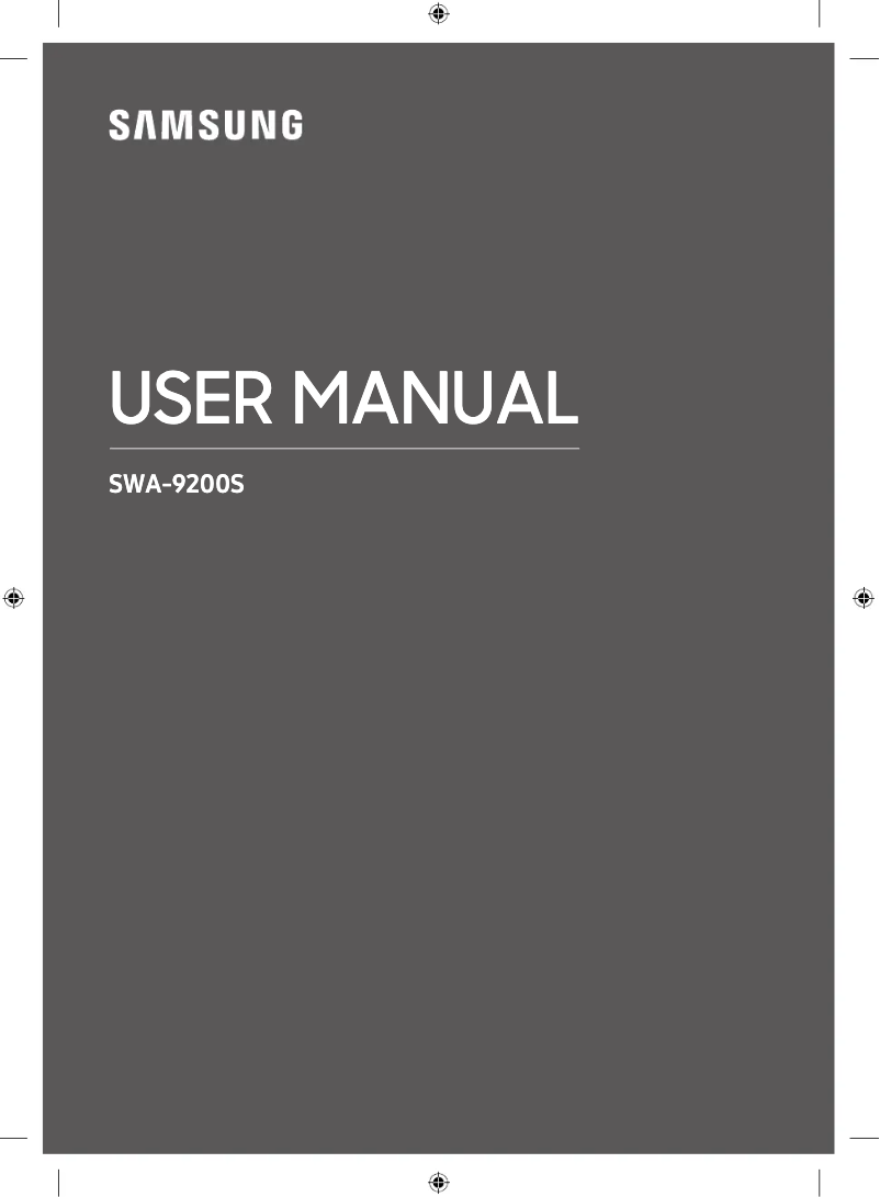 Page 1 de la notice Manuel utilisateur Samsung SWA-9200S