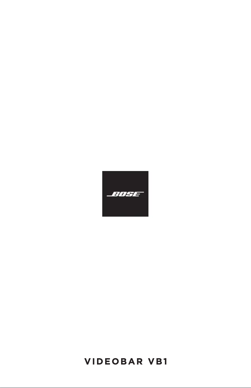 Página 1 del manual Manual de usuario Bose Videobar VB1