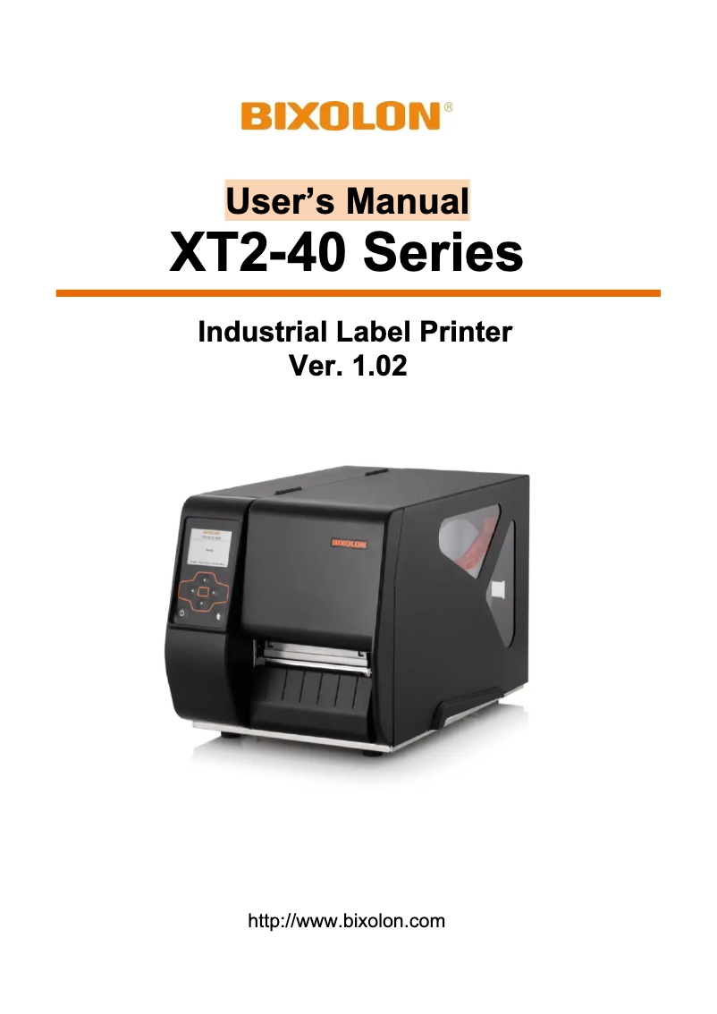 Page 1 de la notice Manuel utilisateur Bixolon XT2-40