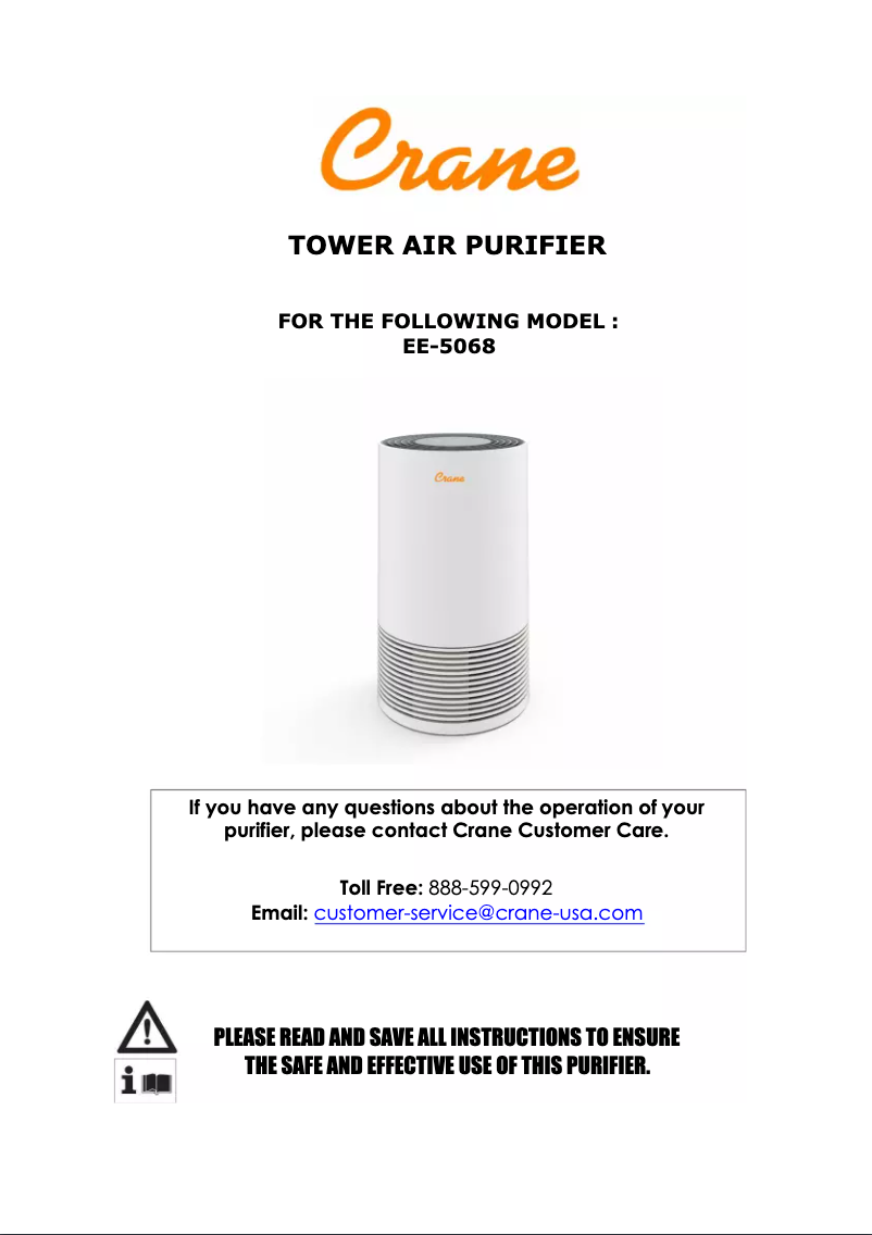Page 1 de la notice Manuel utilisateur Crane EE-5068
