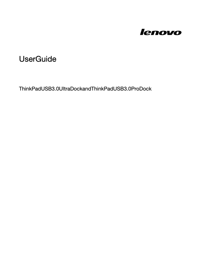 Page 1 de la notice Manuel utilisateur Lenovo ThinkPad Usb A 3.0