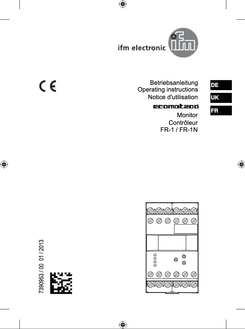 Page n°1 - Manuel utilisateur IFM DD2503
