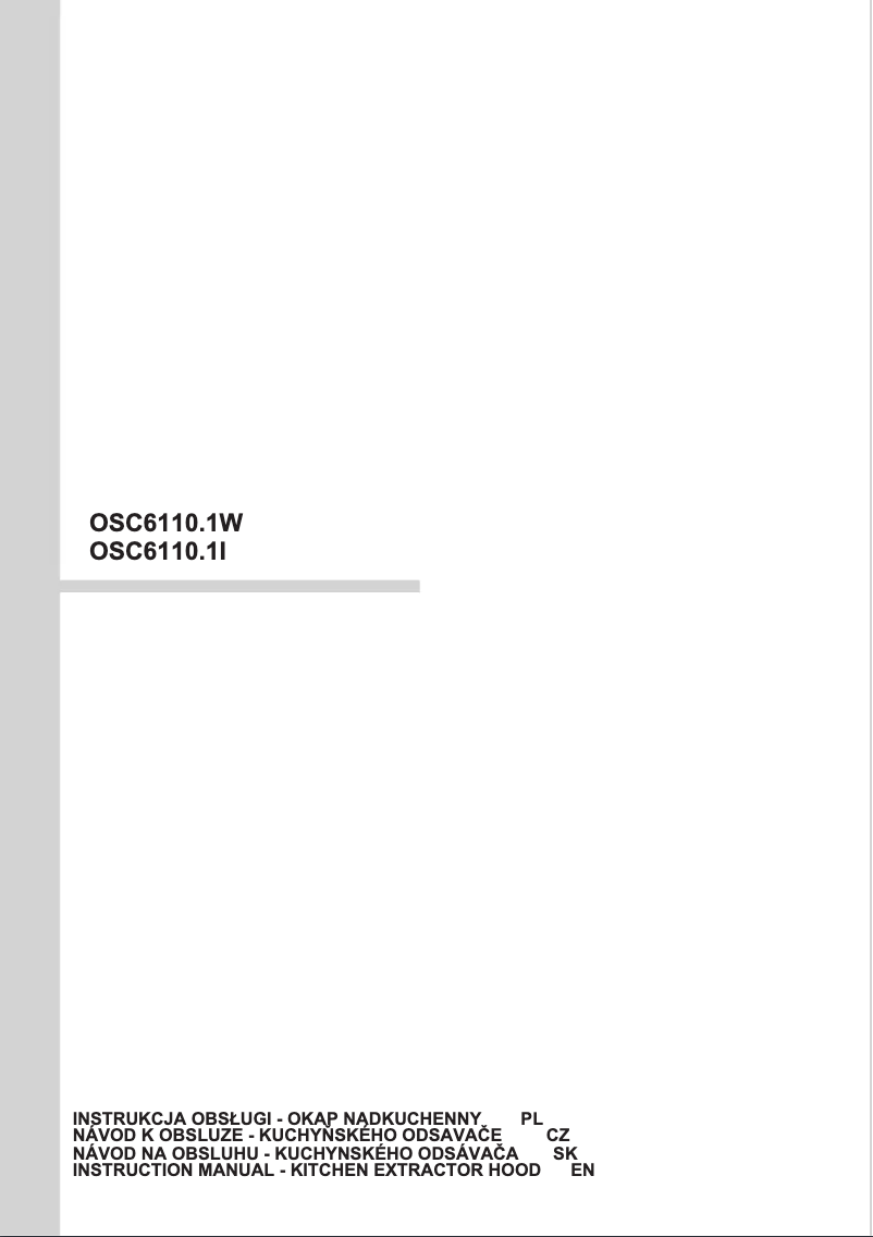 Page n°1 - Manuel utilisateur Amica OSC 6110.1 I