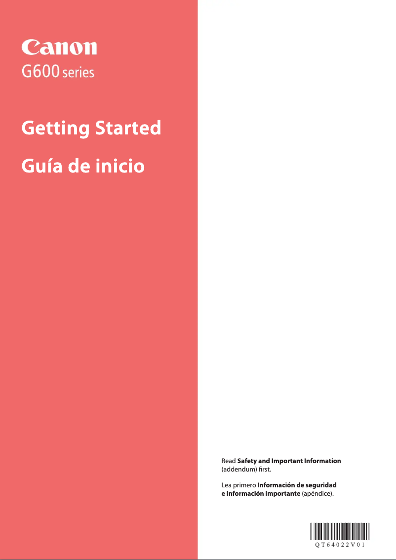 Page n°1 - Manuel utilisateur Canon Pixma G620