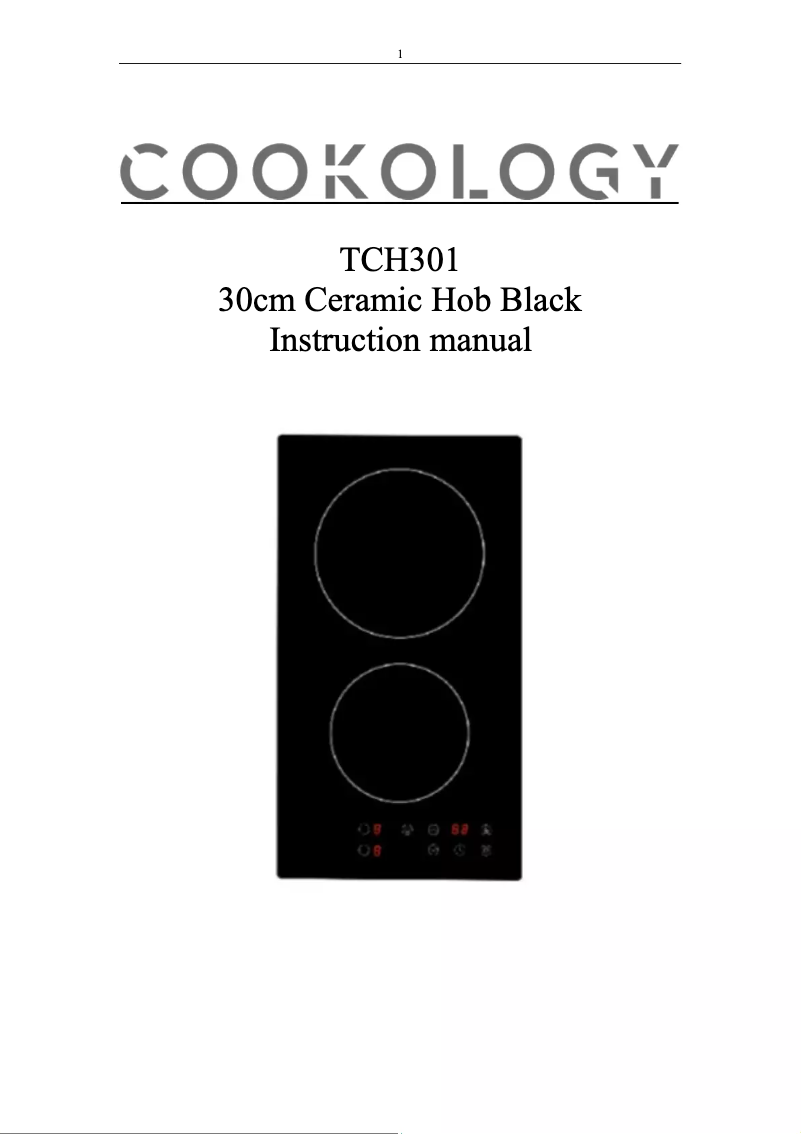 Page 1 de la notice Manuel utilisateur Cookology TCH301