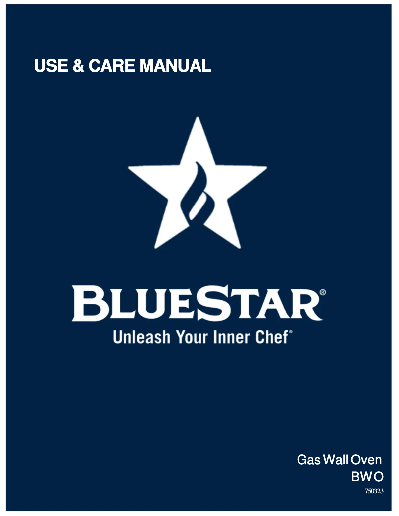 Page 1 de la notice Manuel utilisateur BlueStar BWO30AGS
