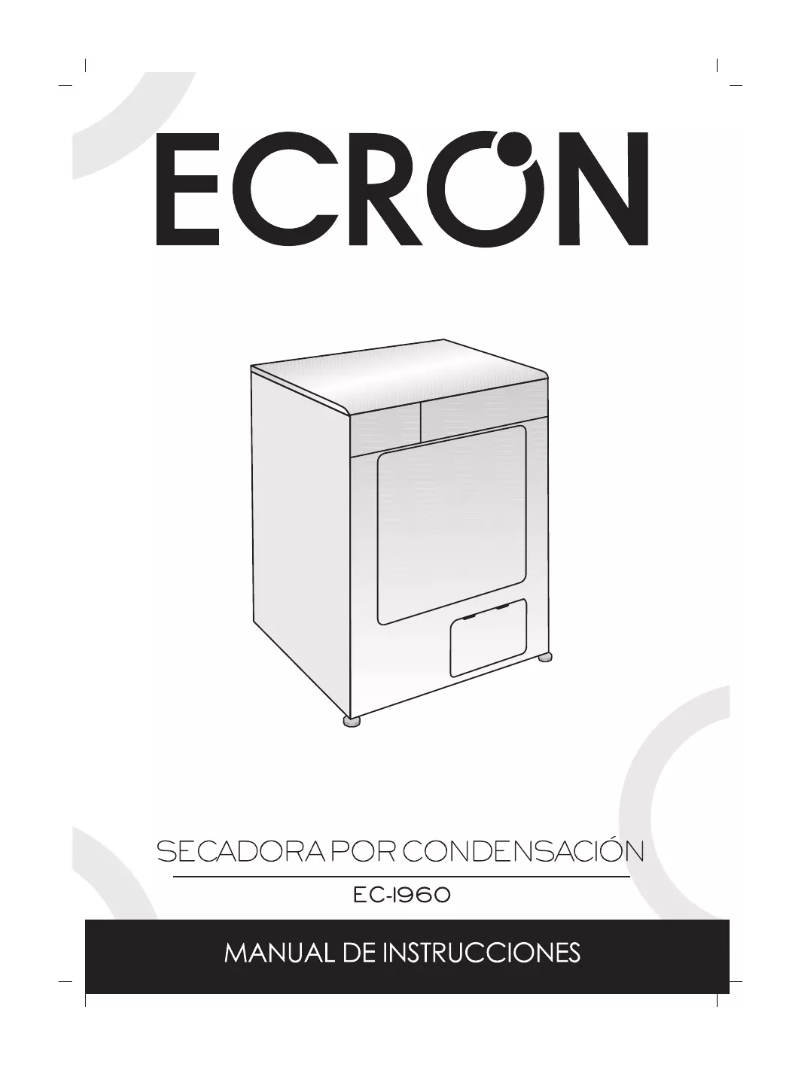 Page n°1 - Manuel utilisateur Ecron EC1960
