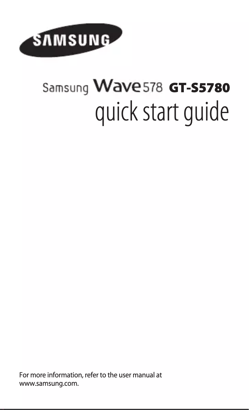 Image de la première page du manuel de l'appareil Wave GT-S5780