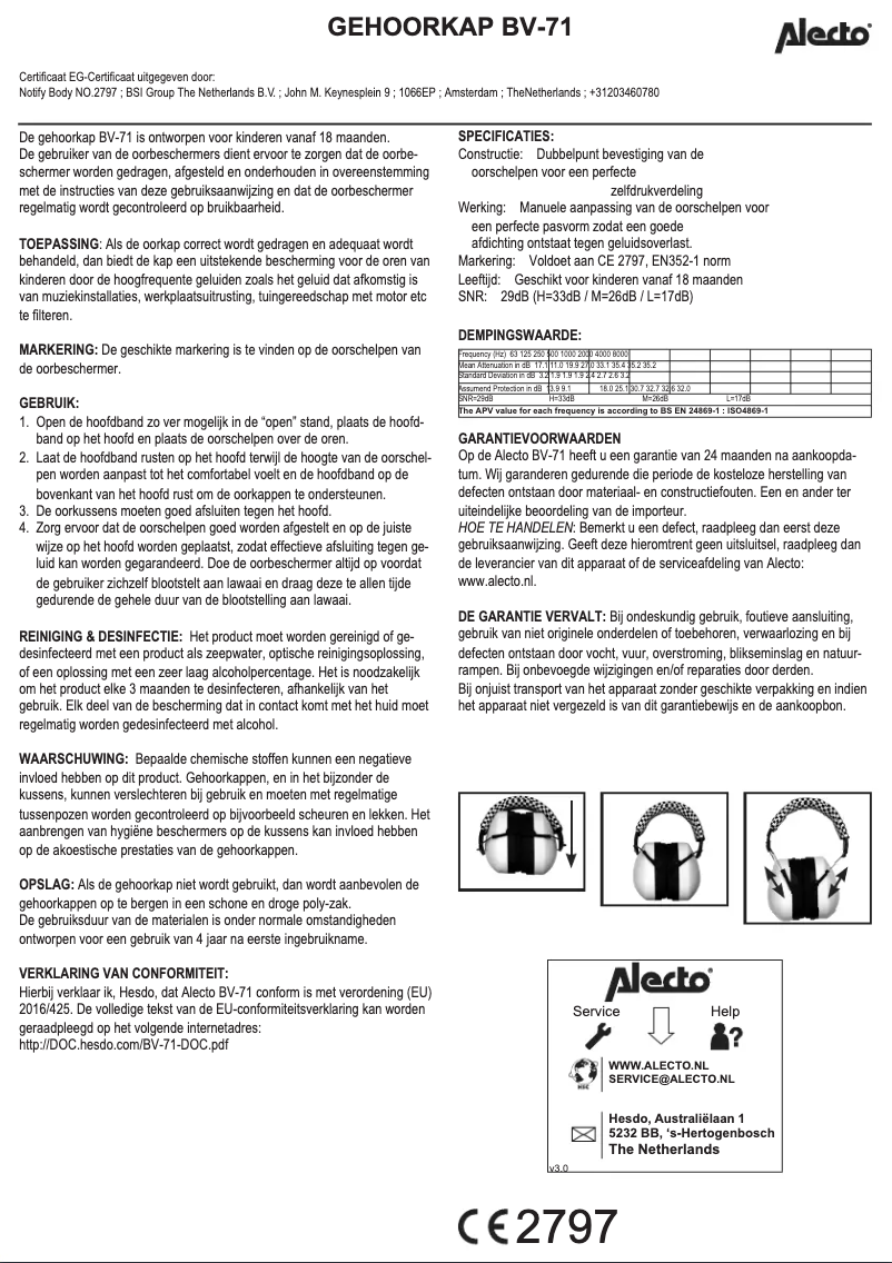 Page 1 de la notice Manuel utilisateur Alecto BV-71O