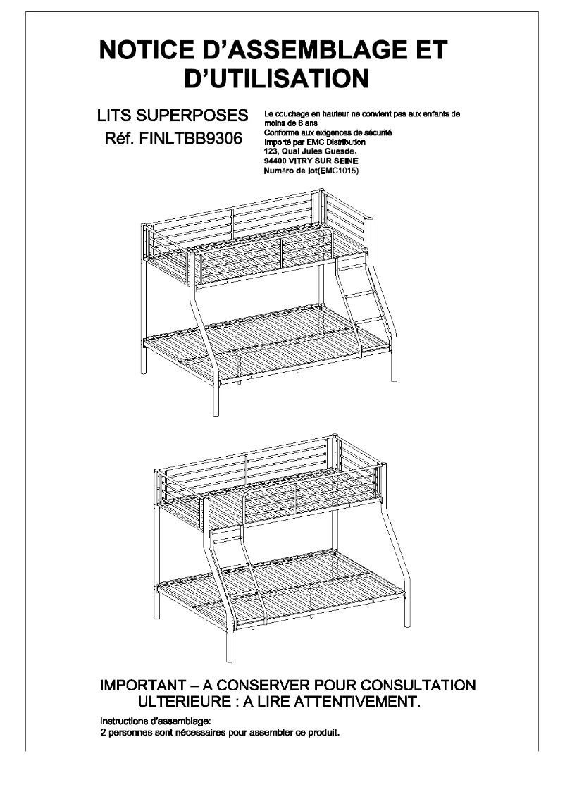 Page 1 de la notice Manuel utilisateur Finlandek FINLTBB9306