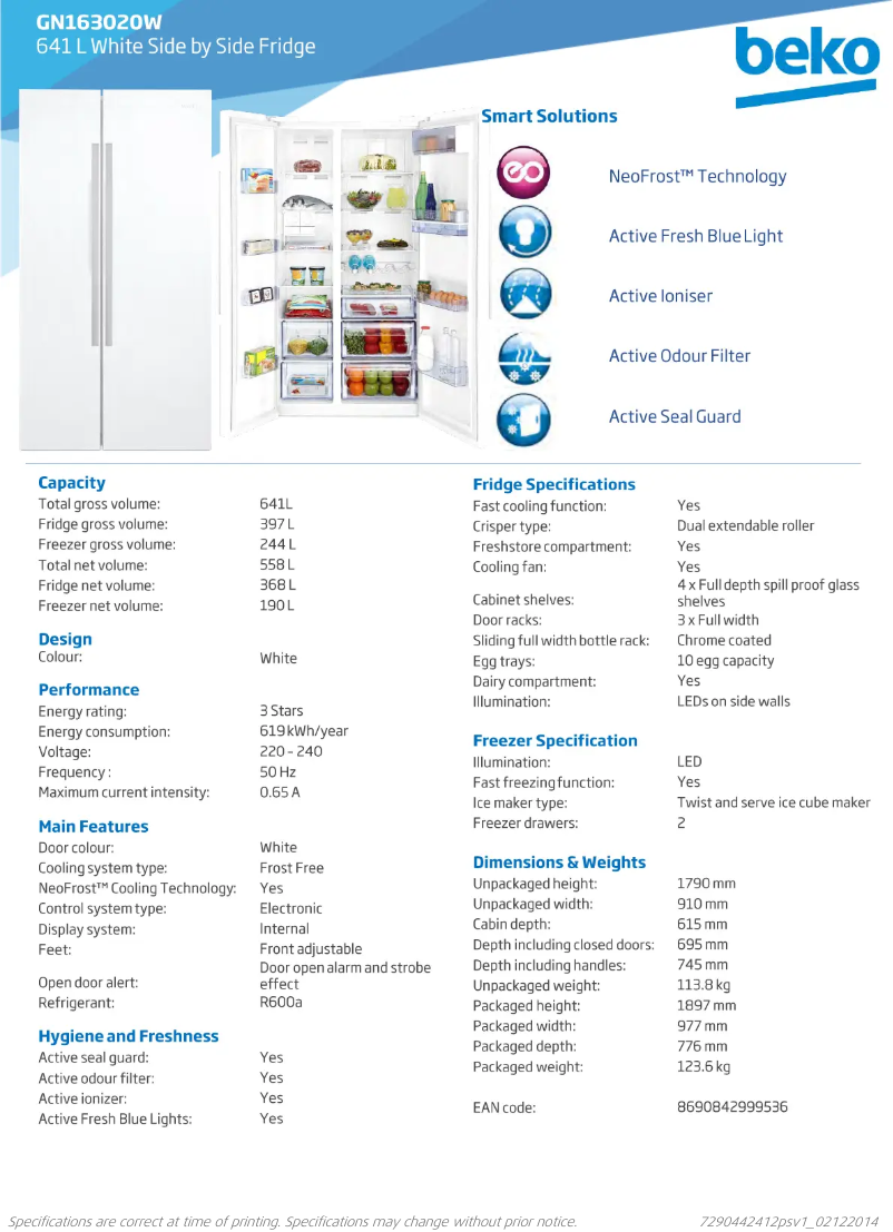Image de la première page du manuel de l'appareil GN163020W