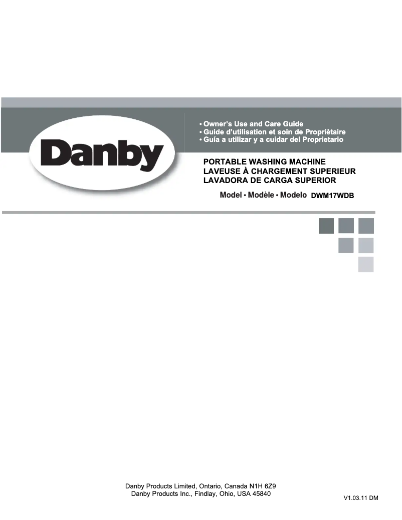 Page n°1 - Mode d'emploi Danby DWM17WDB