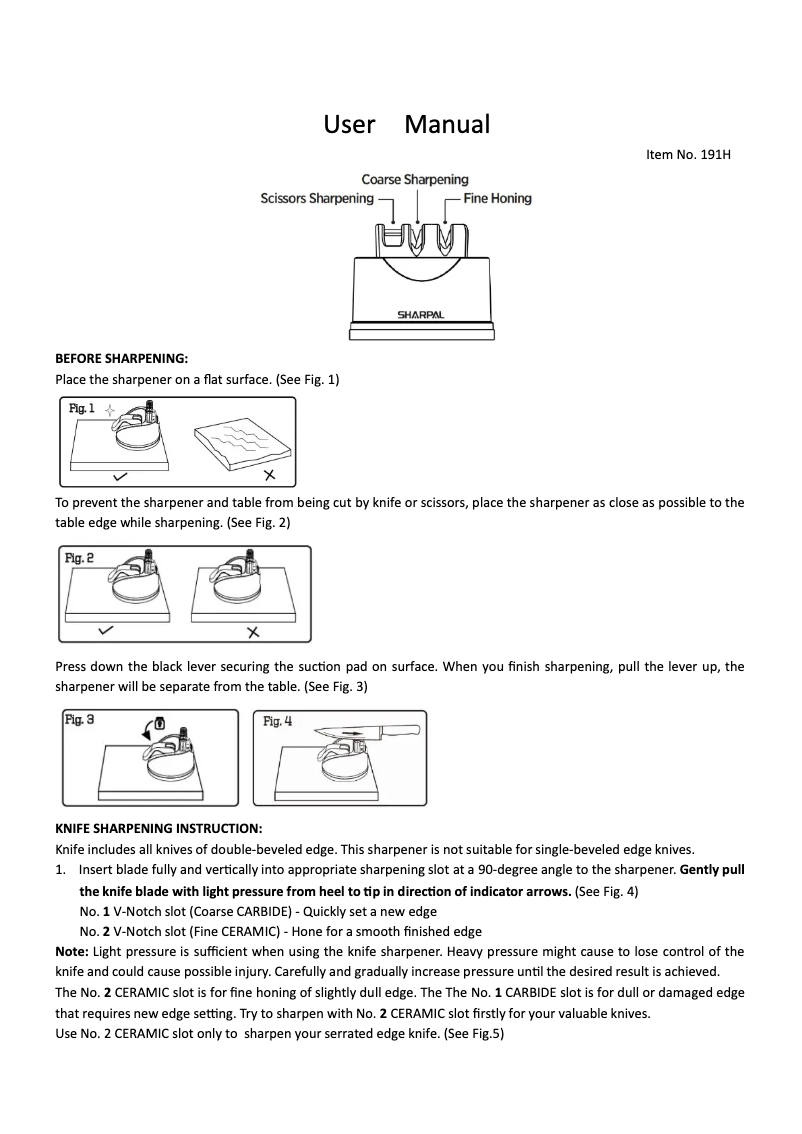 Image de la première page du manuel de l'appareil 191H