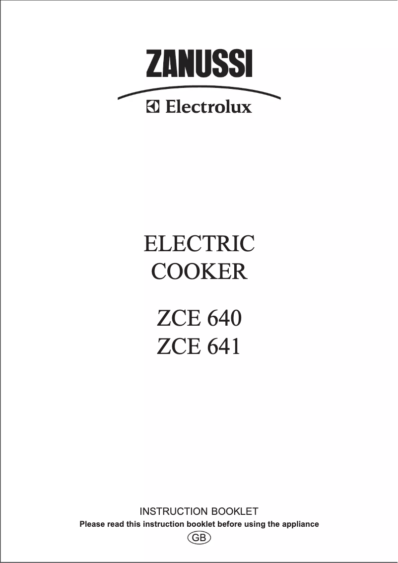 Página 1 del manual Manual de usuario Zanussi-Electrolux ZCE640W