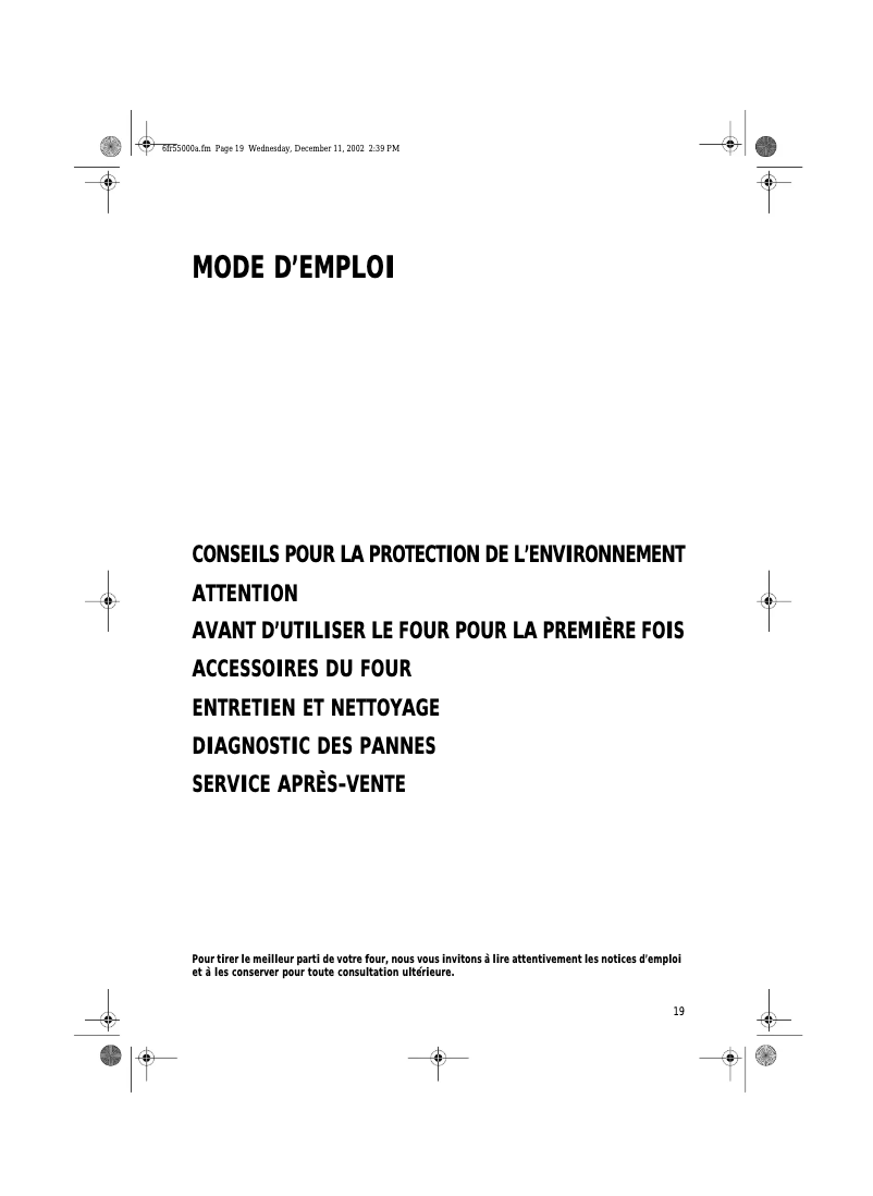 Page 1 de la notice Manuel utilisateur Ignis AKS 149