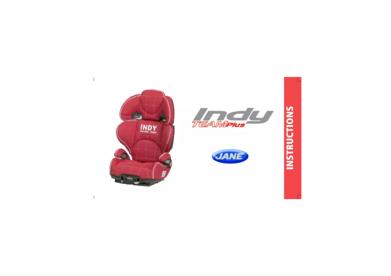 Page n°1 - Manuel utilisateur Jane Indy Team Plus