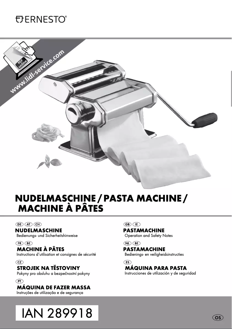 Image de la première page du manuel de l'appareil IAN 289918