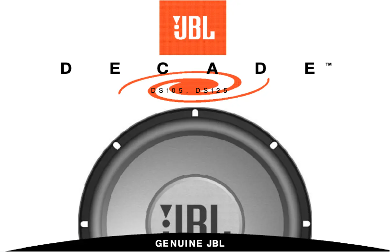 Page 1 de la notice Manuel utilisateur JBL Decade DS125