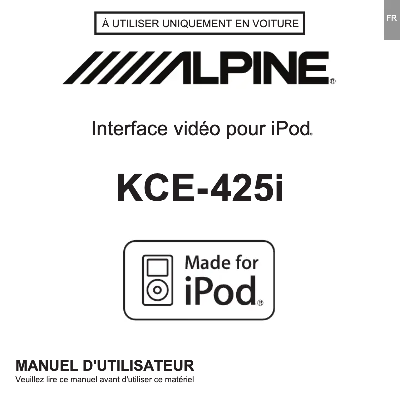 Página 1 del manual Manual de usuario Alpine KCE-425i