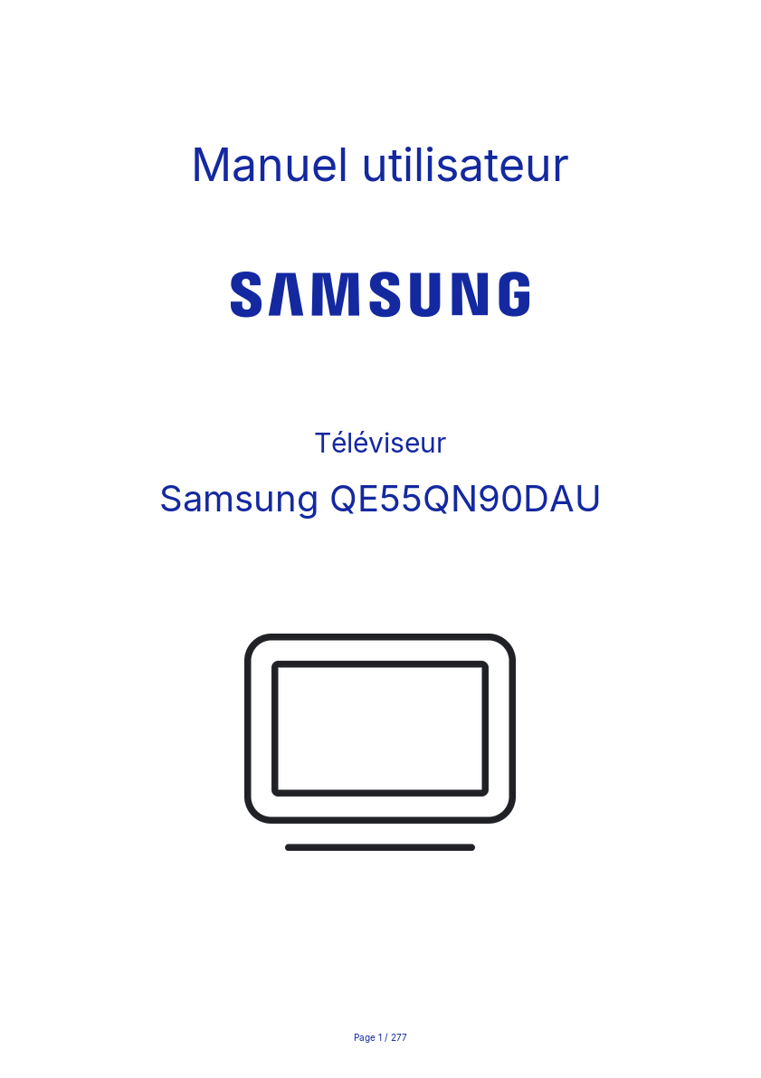 Page n°1 - Manuel utilisateur Samsung QE55QN90DAU