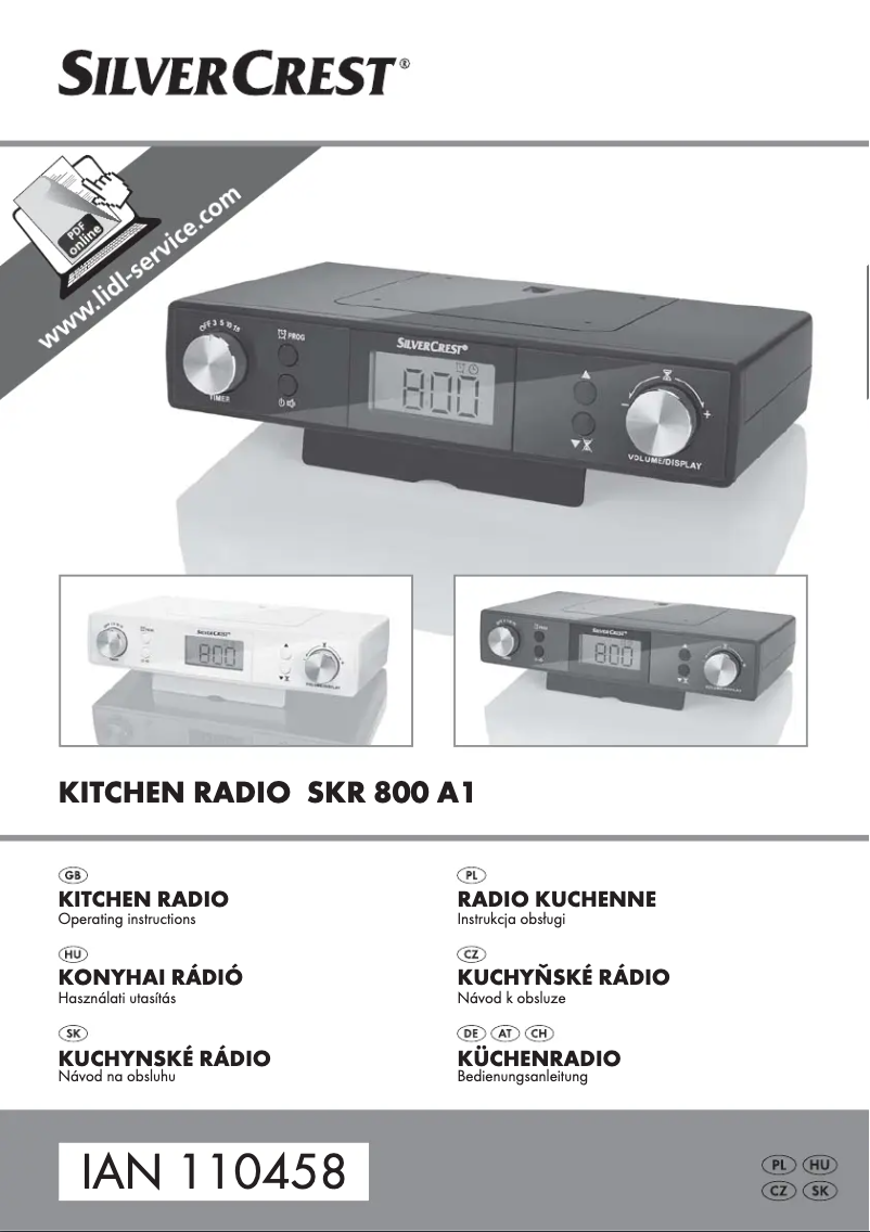 Page 1 de la notice Manuel utilisateur SilverCrest SKR 800 A1