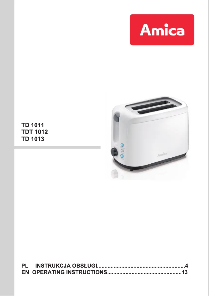 Page n°1 - Manuel utilisateur Amica TDT 1012