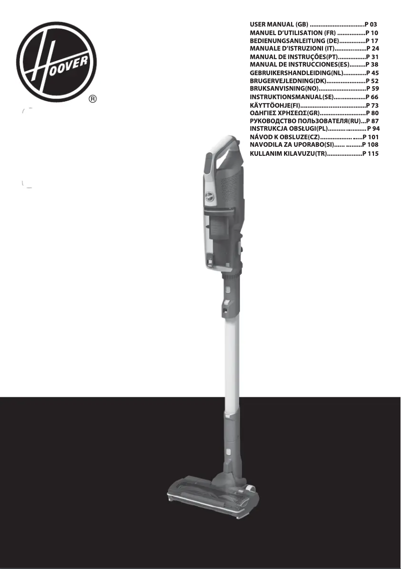 Page n°1 - Mode d'emploi Hoover H-FREE 500 HF522STHE011