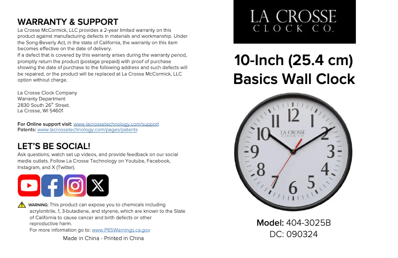 Image de la première page du manuel de l'appareil 404-3025B