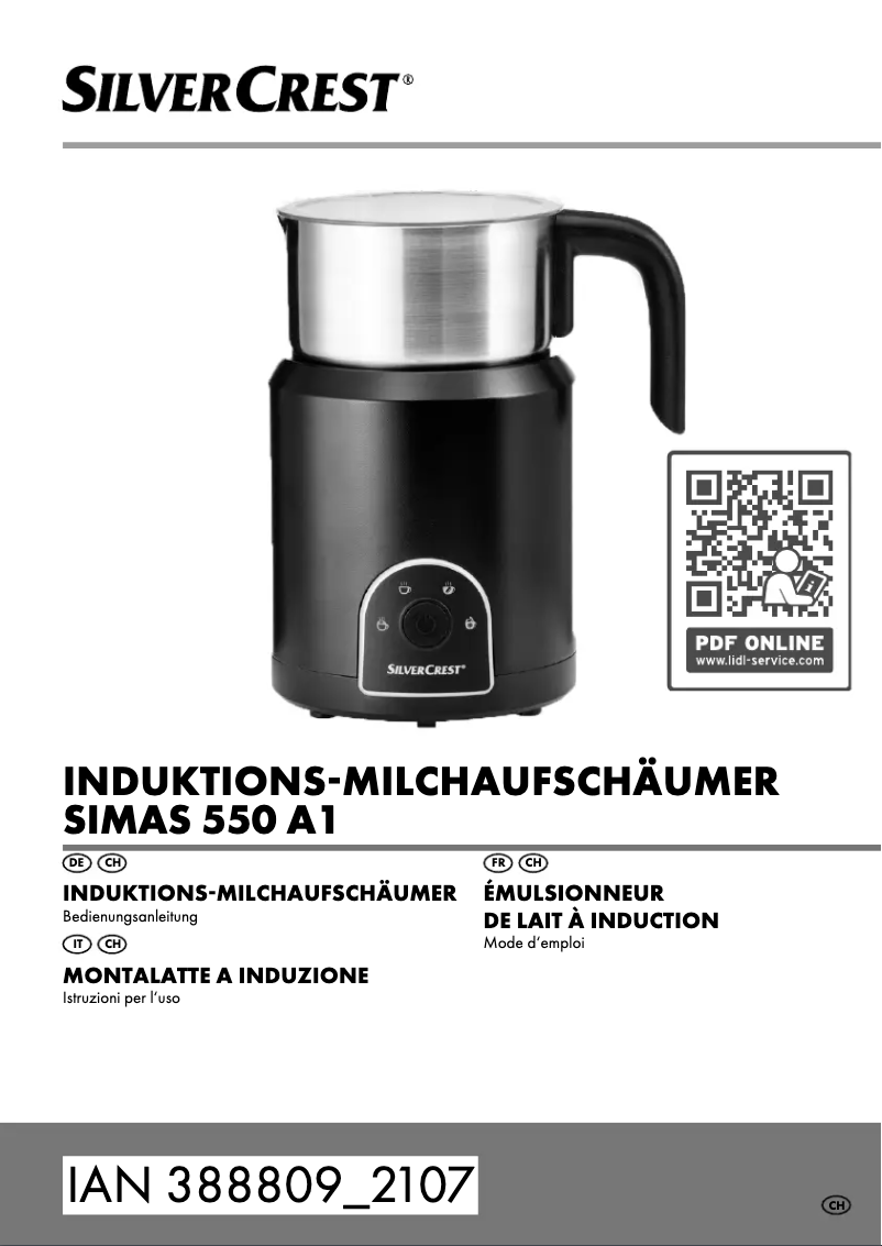 Page 1 de la notice Manuel utilisateur SilverCrest SIMAS 550 A1