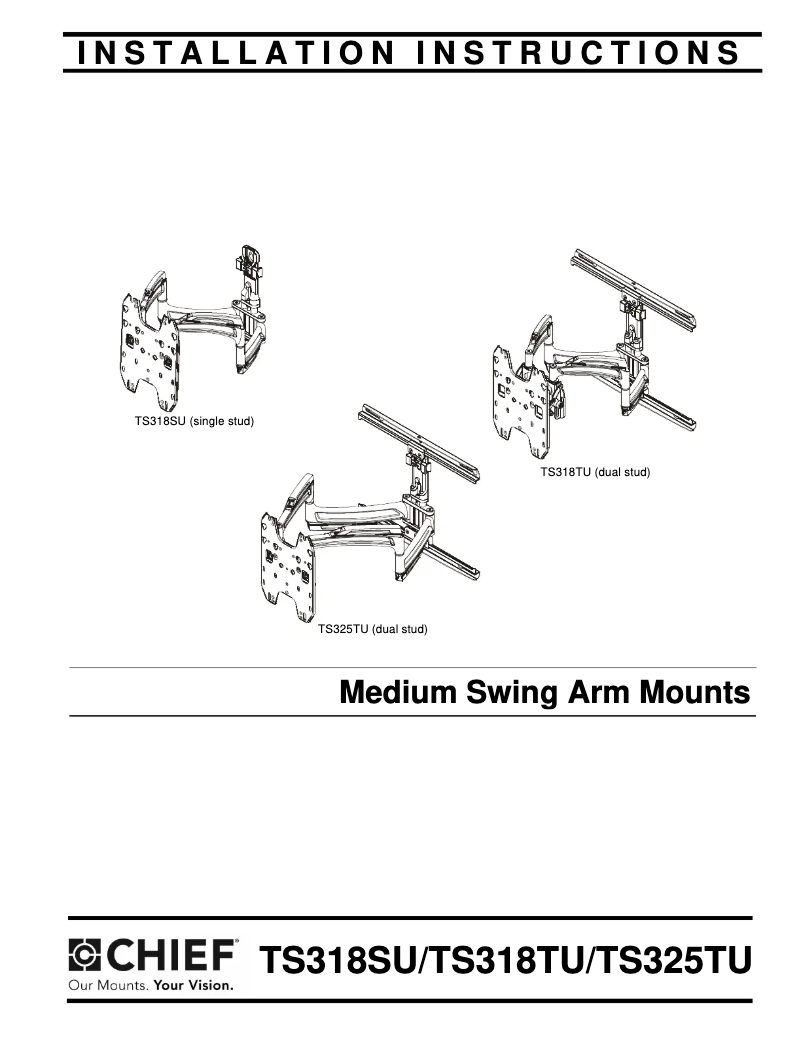 Page 1 de la notice Manuel utilisateur Chief TS325TU