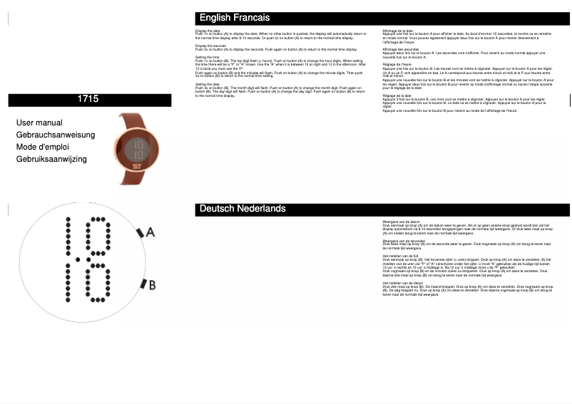 Page n°1 - Manuel utilisateur Davis Kate 1715