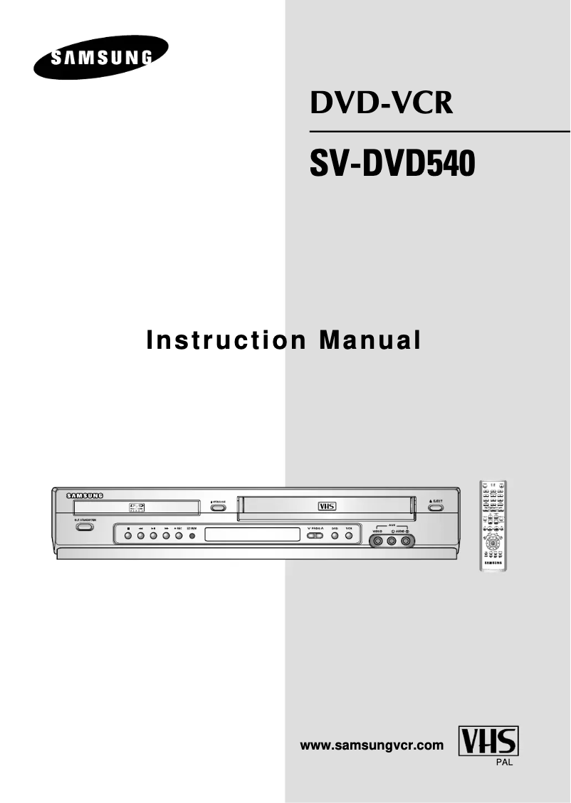 Page 1 de la notice Manuel utilisateur Samsung SV-DVD440
