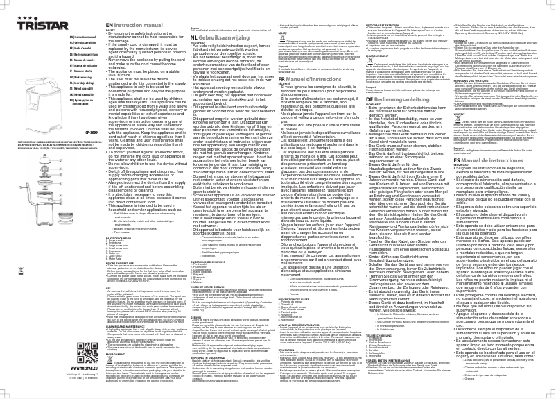 Image de la première page du manuel de l'appareil CP-3009