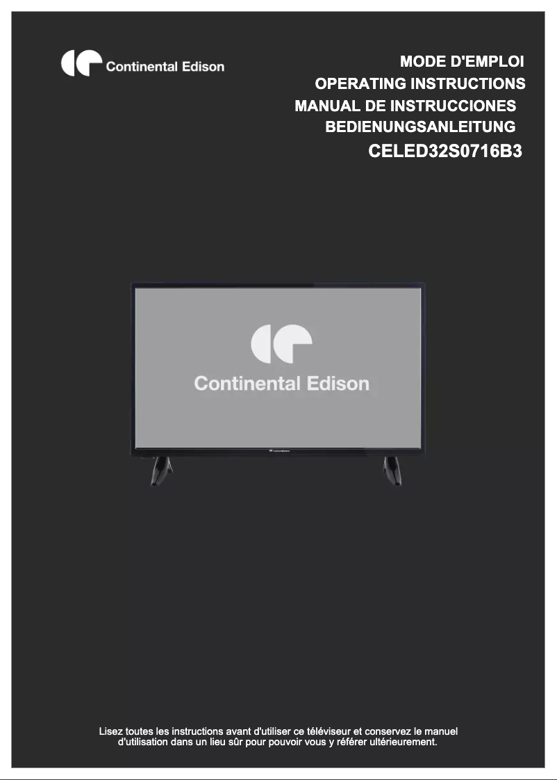 Image de la première page du manuel de l'appareil CELED32S0716B3