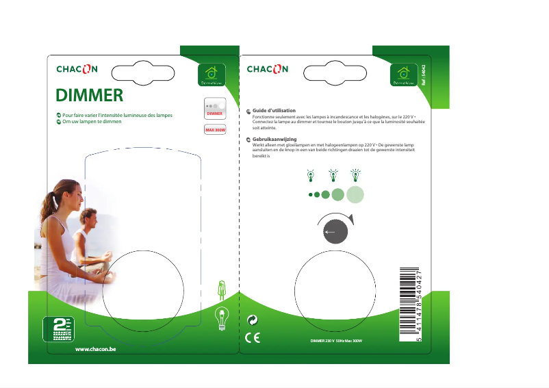 Page 1 de la notice Manuel utilisateur Chacon 54042