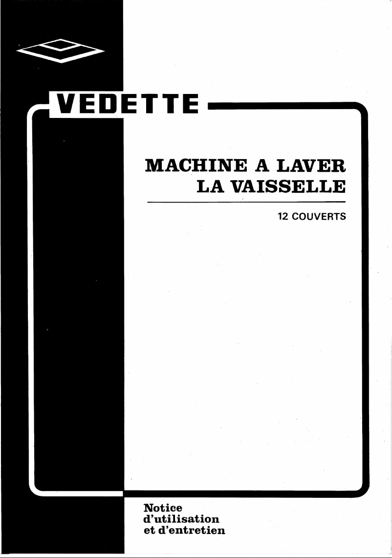 Page 1 de la notice Manuel utilisateur Vedette DM1912BB