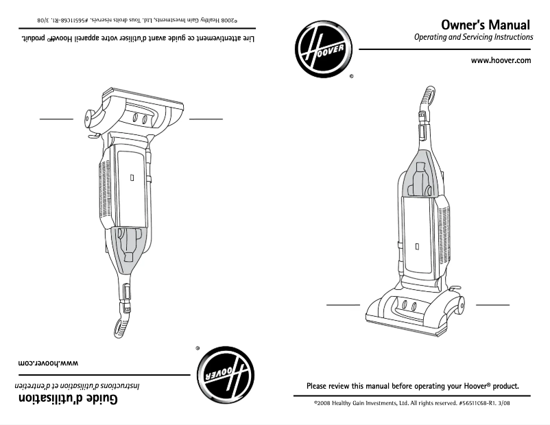 Image de la première page du manuel de l'appareil Anniversary WindTunnel U6485900